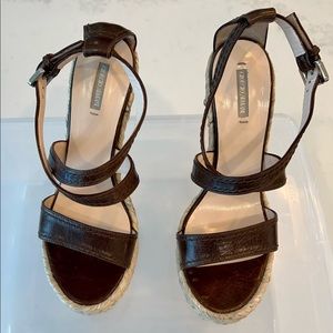 Giorgio Armani platform sandal wedges